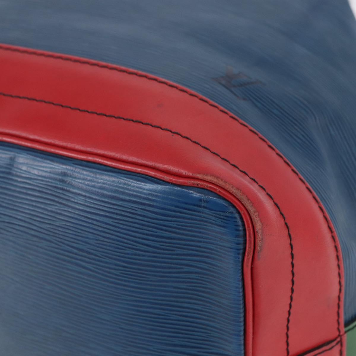 LOUIS VUITTON Epi Tricolor Noe Shoulder Bag Blue Red Green M44082 Auth 143946