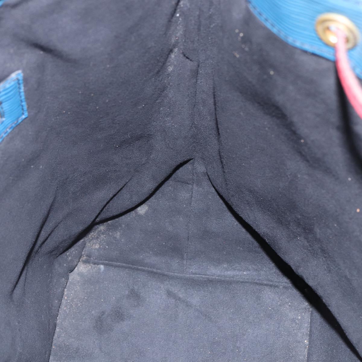 LOUIS VUITTON Epi Tricolor Noe Shoulder Bag Blue Red Green M44082 Auth 143946