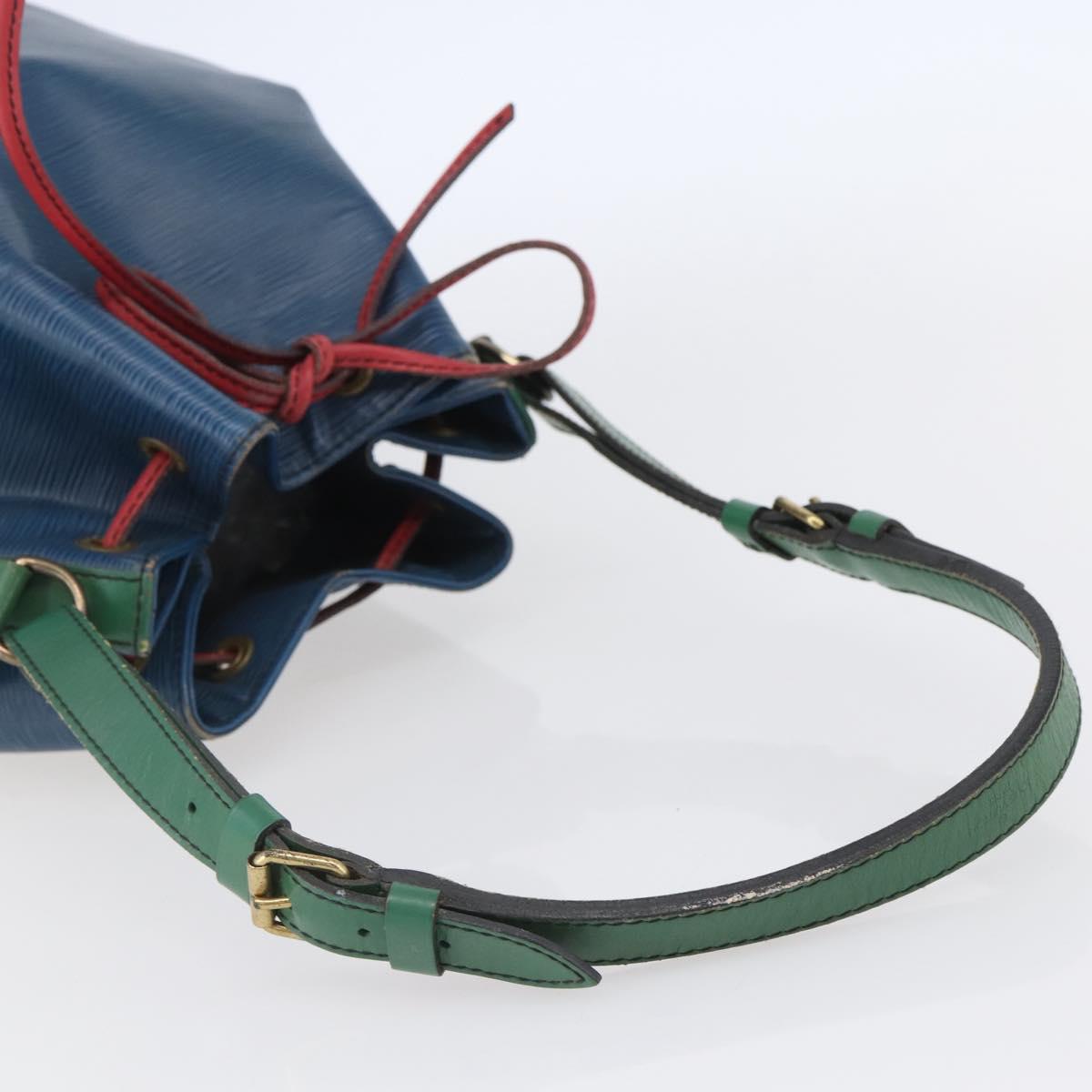 LOUIS VUITTON Epi Tricolor Noe Shoulder Bag Blue Red Green M44082 Auth 143946