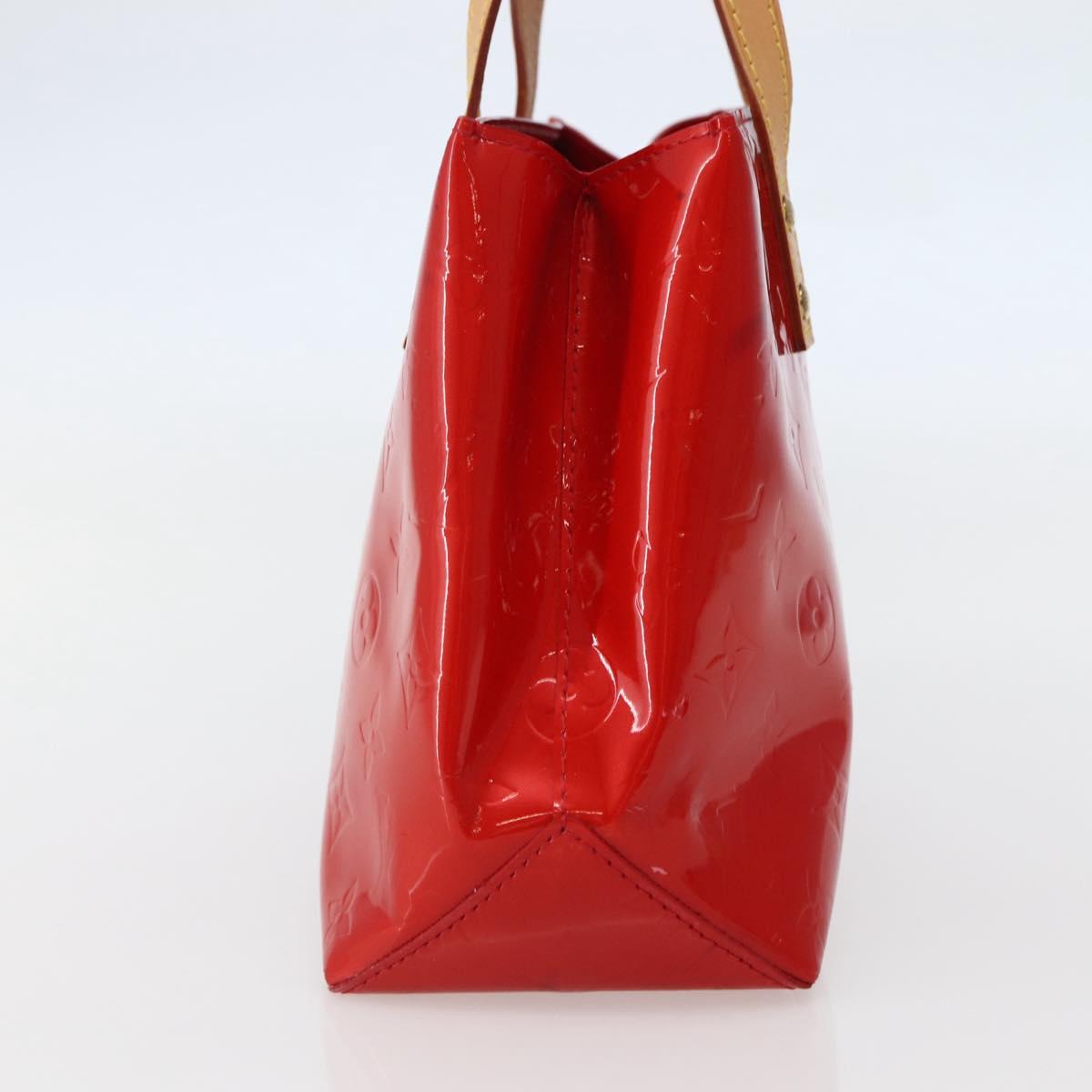LOUIS VUITTON Monogram Vernis Reade PM Hand Bag Red Rouge M91088 LV Auth 143948