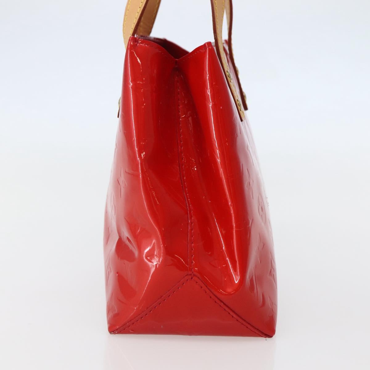 LOUIS VUITTON Monogram Vernis Reade PM Hand Bag Red Rouge M91088 LV Auth 143948