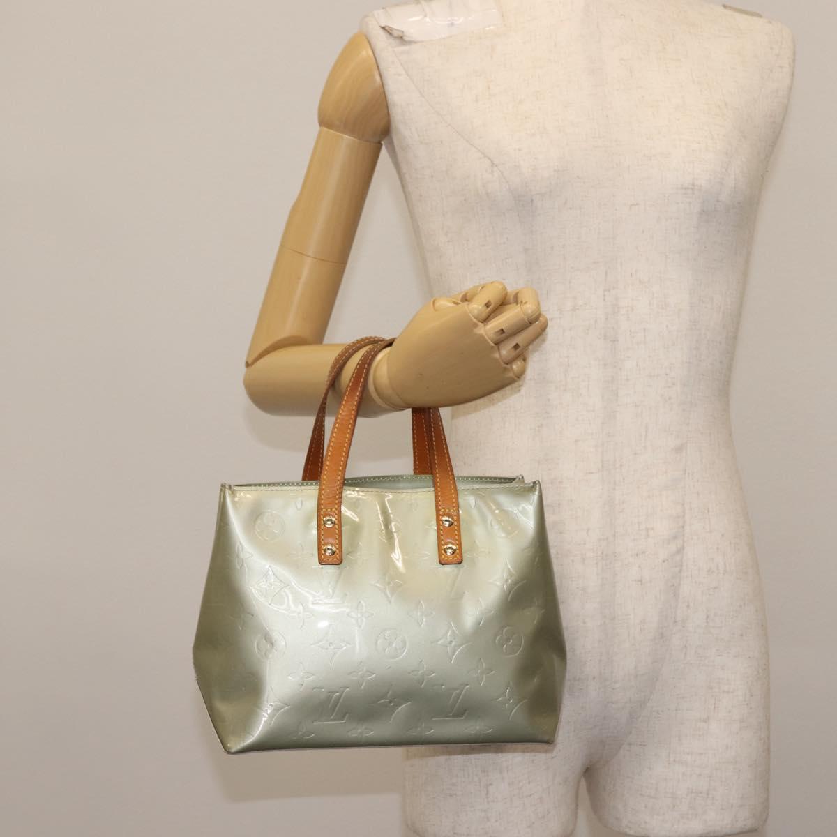 LOUIS VUITTON Monogram Vernis Reade PM Hand Bag Gris M91145 LV Auth 143949