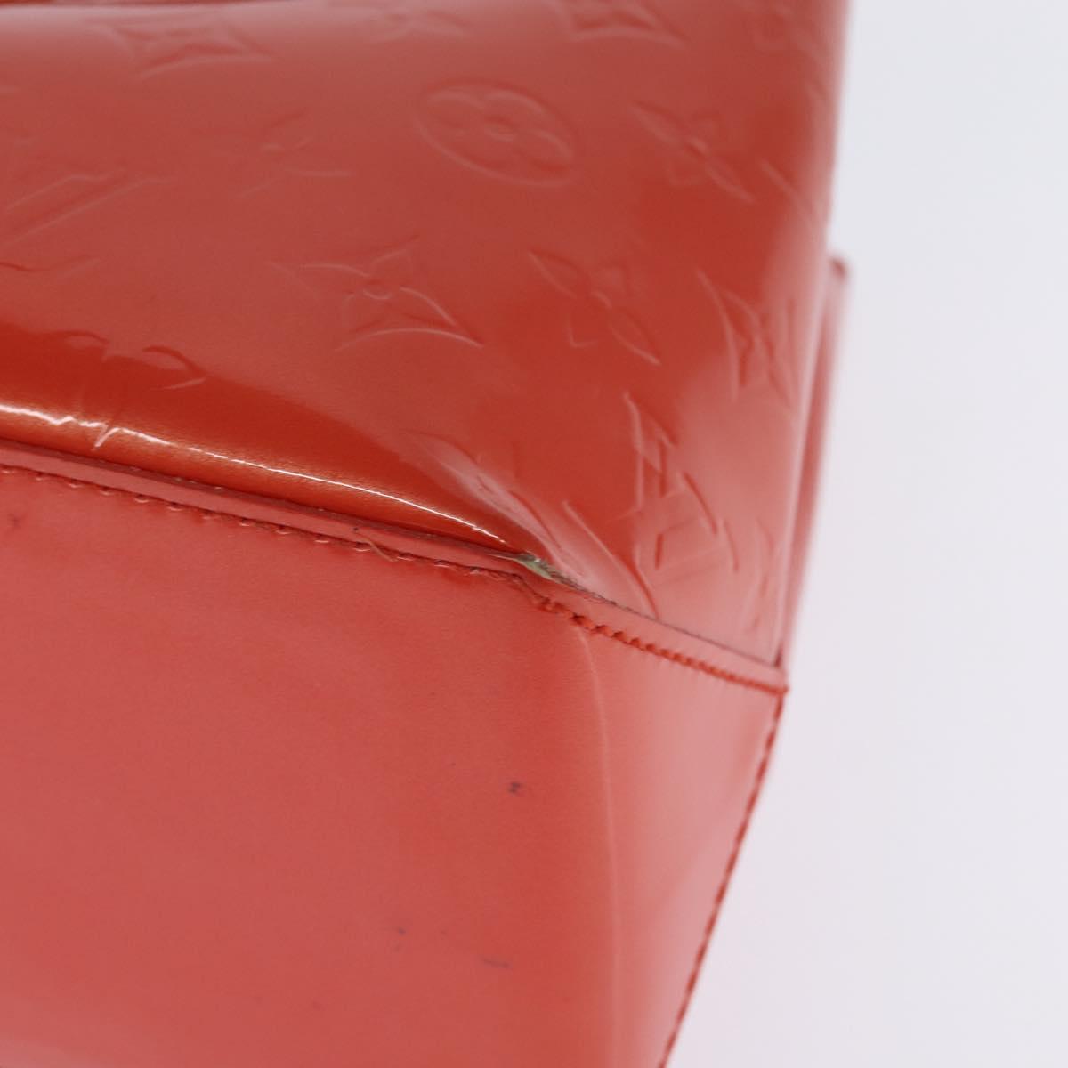 LOUIS VUITTON Monogram Vernis Wilshire PM Bag Orenge Sunset M93644 Auth 143951