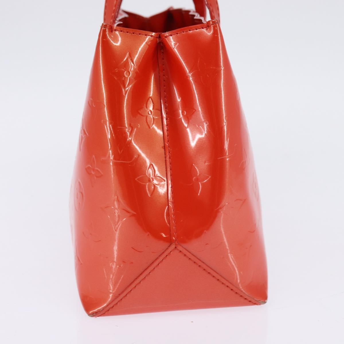 LOUIS VUITTON Monogram Vernis Wilshire PM Bag Orenge Sunset M93644 Auth 143951