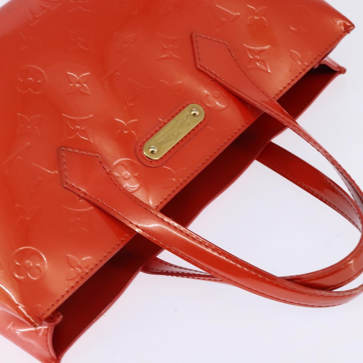 LOUIS VUITTON Monogram Vernis Wilshire PM Bag Orenge Sunset M93644 Auth 143951