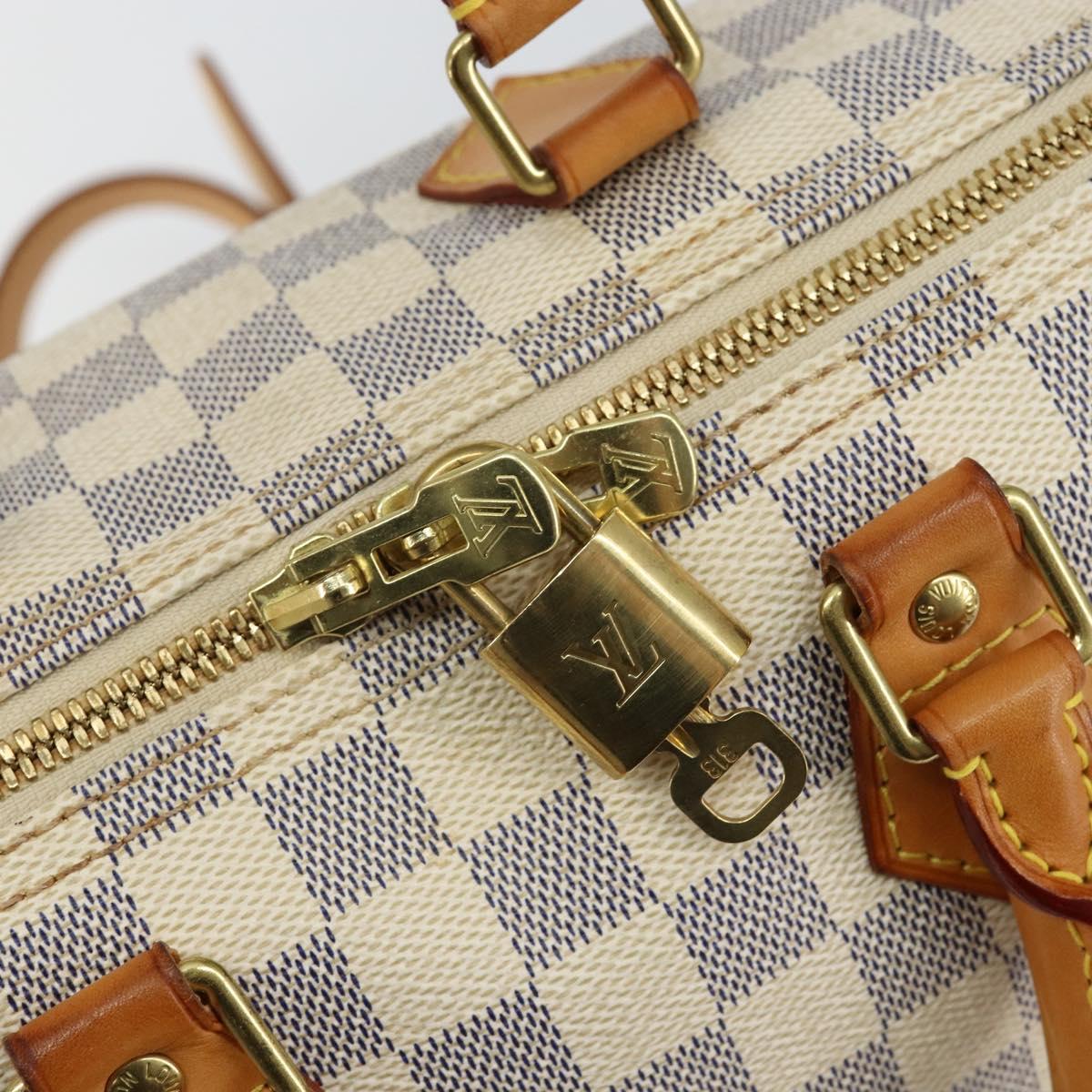 LOUIS VUITTON Damier Azur Speedy Bandouliere 25 Hand Bag N41000 LV Auth 143958V