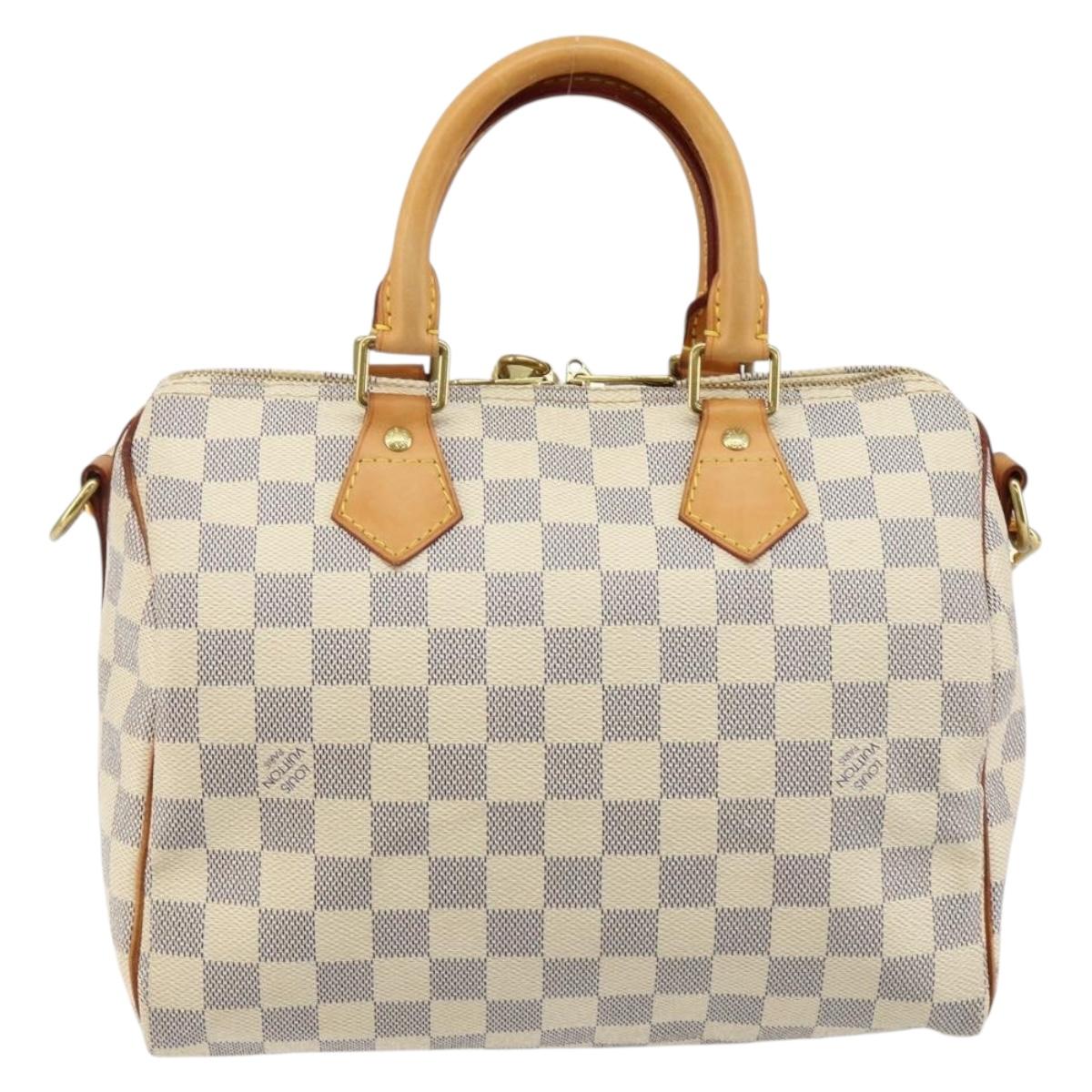 LOUIS VUITTON Damier Azur Speedy Bandouliere 25 Hand Bag N41000 LV Auth 143958V