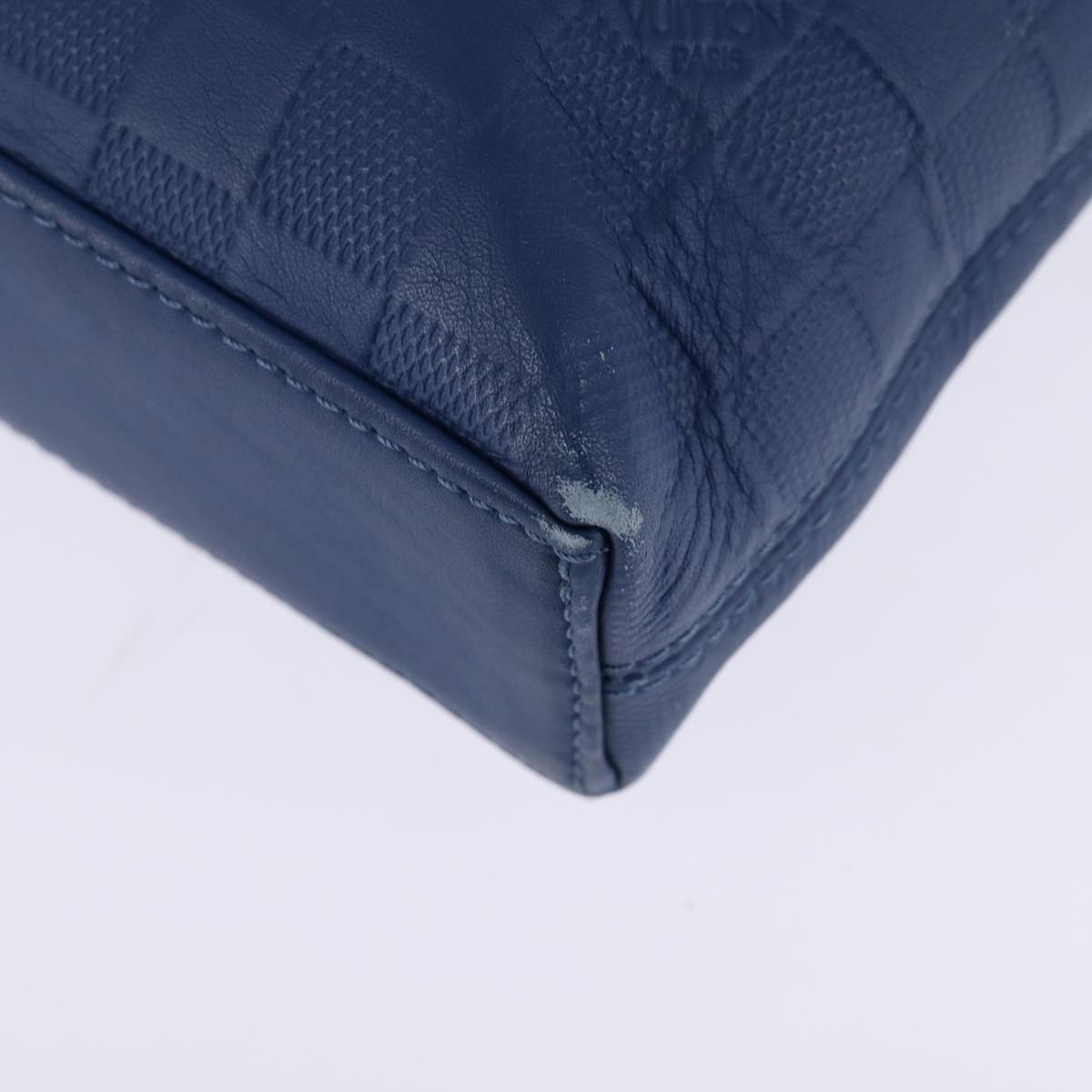 LOUIS VUITTON Damier Infini Porte DocumentsJules Bag Blue N41328 Auth 143959