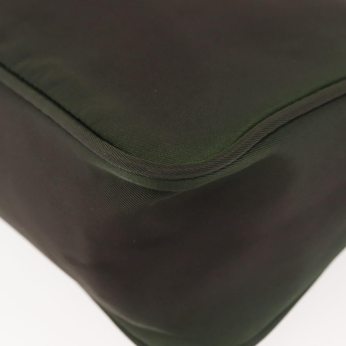PRADA Hand Bag Nylon Green Auth 143961