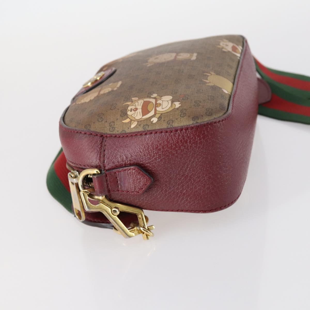 GUCCI Micro GG Supreme Doraemon Collaboration Bag PVC Beige 574886 Auth 143965