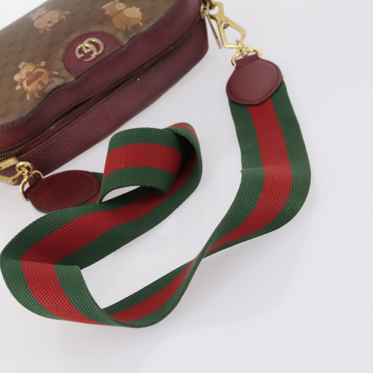 GUCCI Micro GG Supreme Doraemon Collaboration Bag PVC Beige 574886 Auth 143965