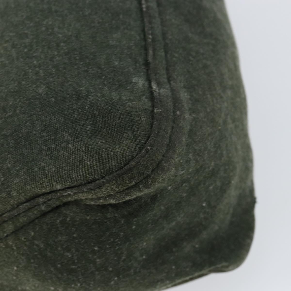 FENDI Mamma Baguette Shoulder Bag Wool Green Auth 143971