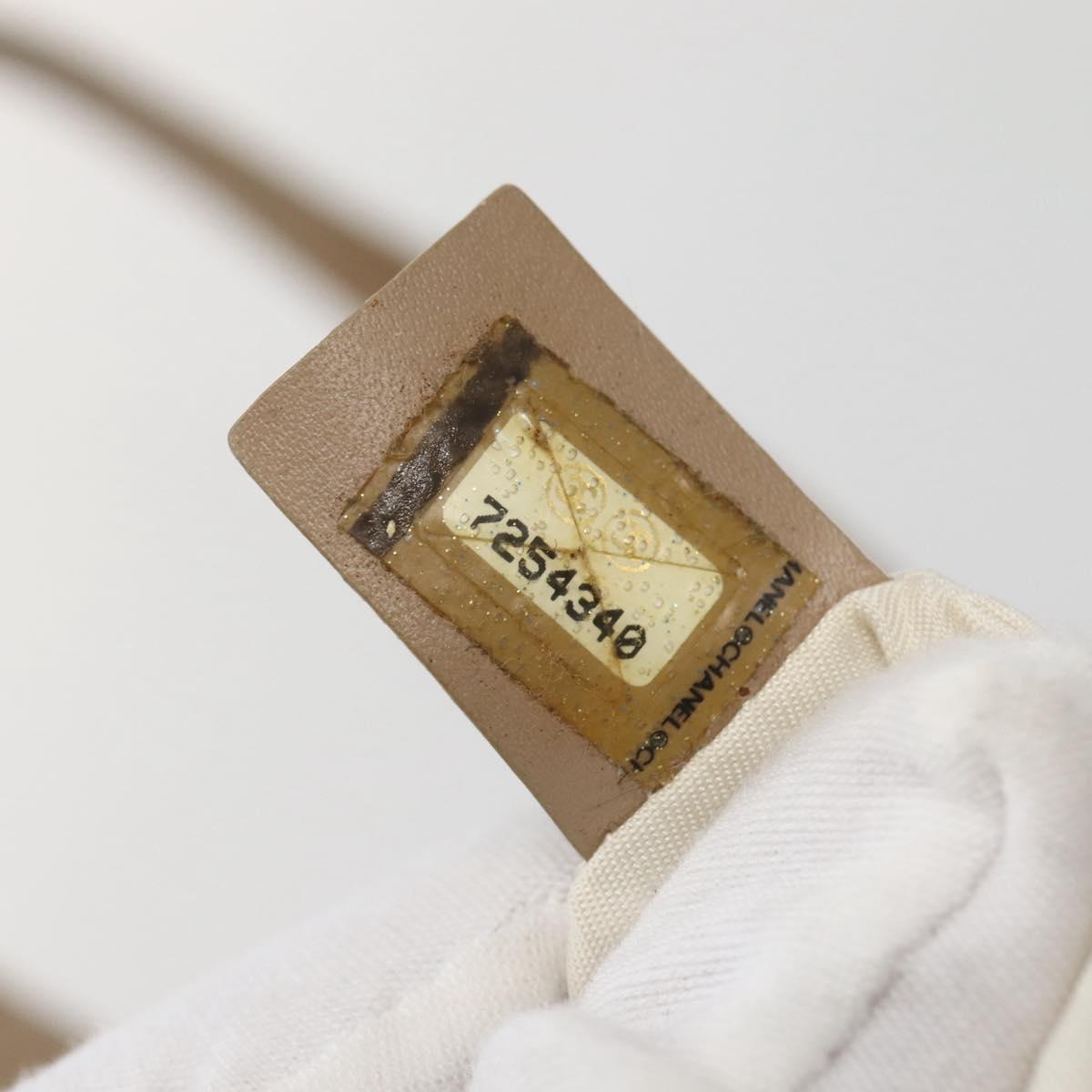 CHANEL New Travel Line Tote Bag Nylon Beige Gold CC Auth 143977