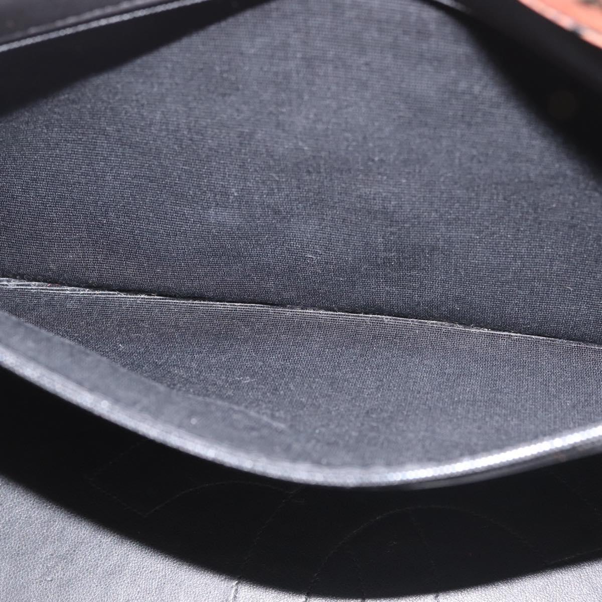 CHANEL Matelasse floral Pattern Chain Bag Coated Canvas Pink Gold CC Auth 143979