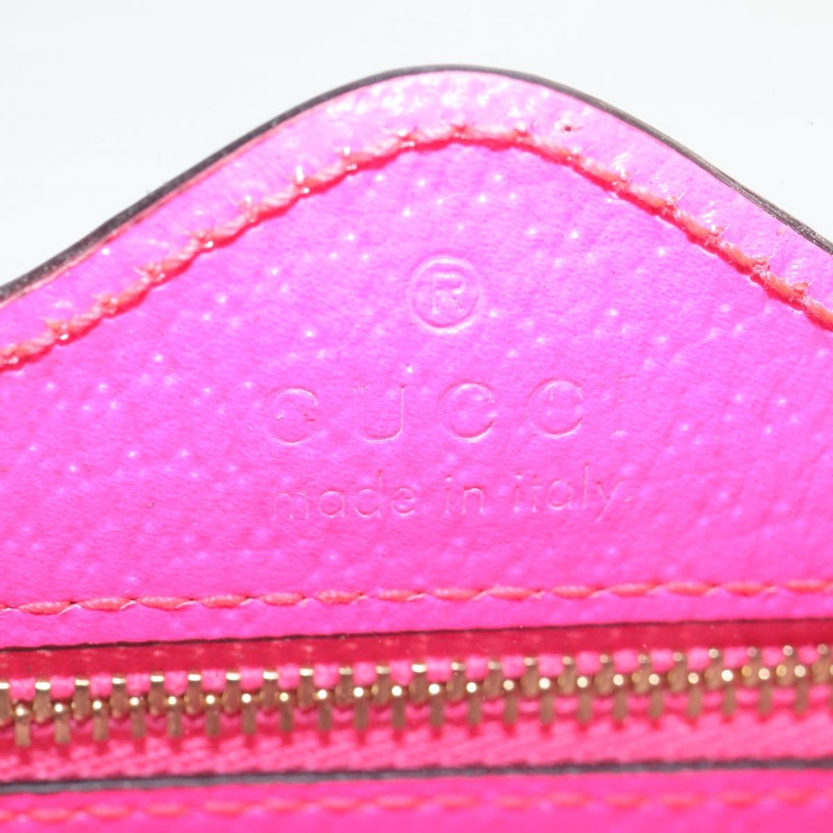 GUCCI Web Sherry Line Shoulder Bag Vinyl Clear Pink gold 517350 Auth 143984V