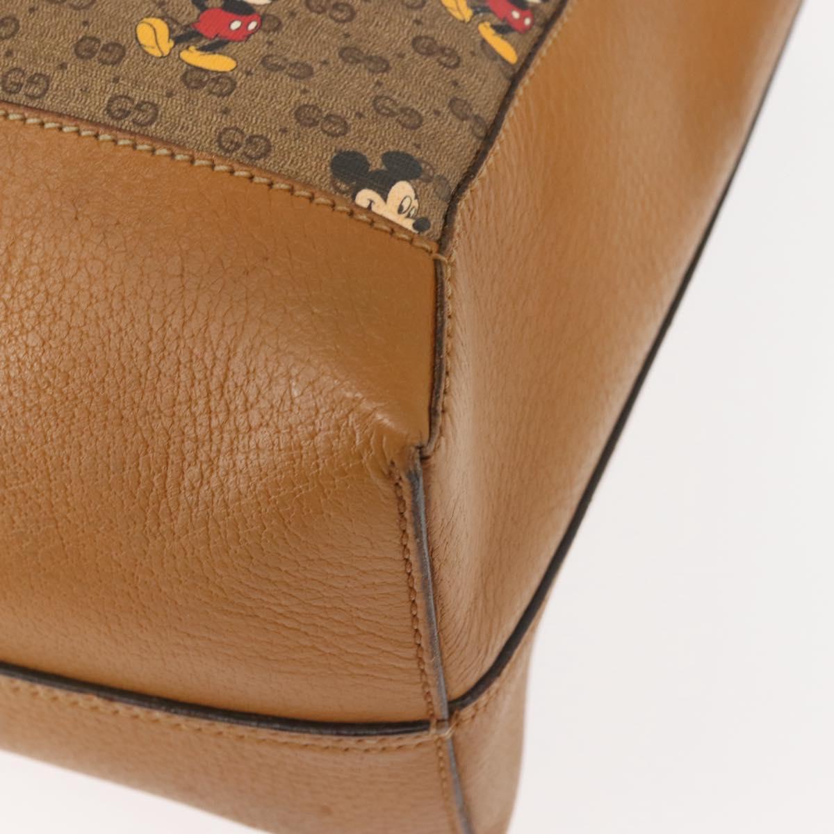 GUCCI Micro GG Supreme Disney Collaboration Bag PVC Beige 547947 Auth 143985