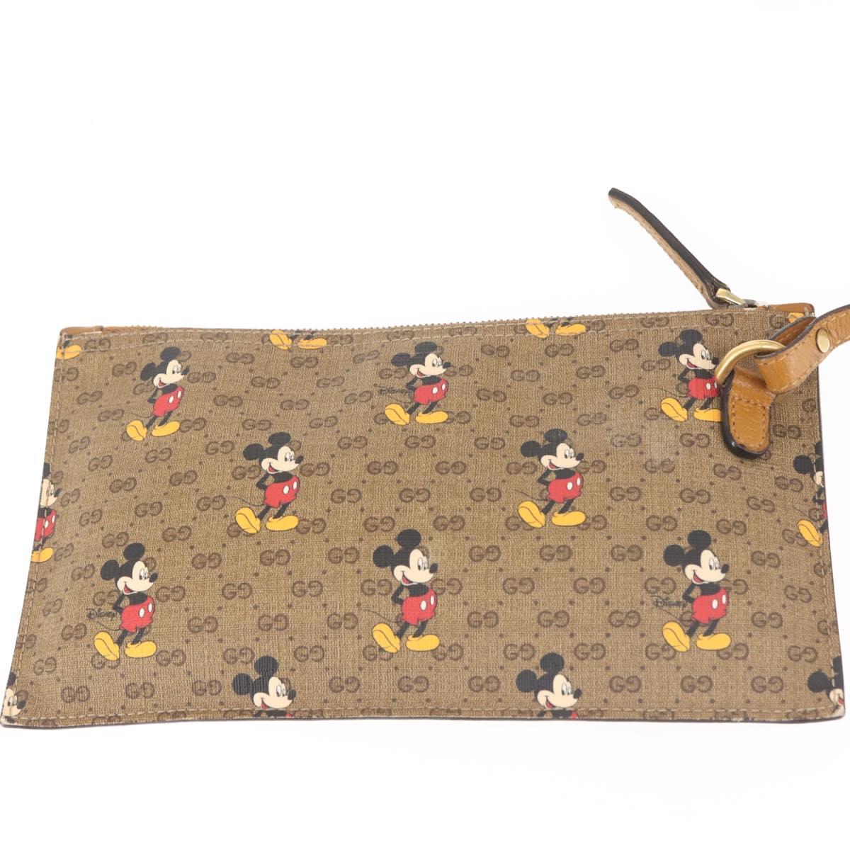 GUCCI Micro GG Supreme Disney Collaboration Bag PVC Beige 547947 Auth 143985
