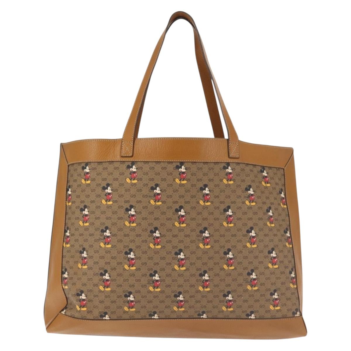 GUCCI Micro GG Supreme Disney Collaboration Bag PVC Beige 547947 Auth 143985