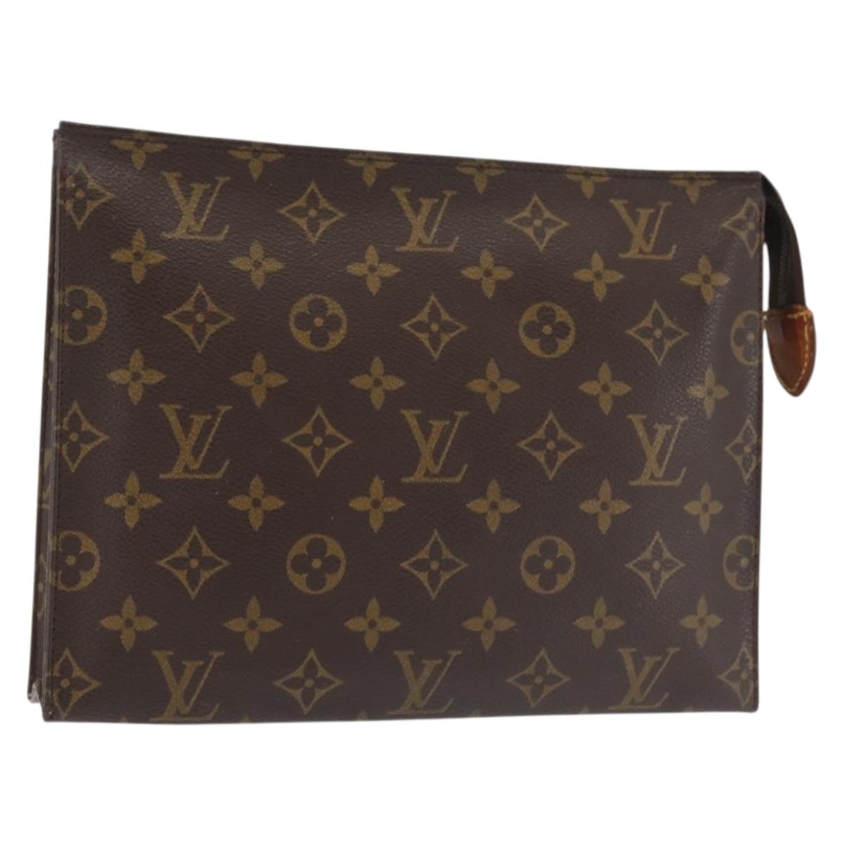 LOUIS VUITTON Monogram Poche Toilette 26 Pouch M47542 LV Auth 143988