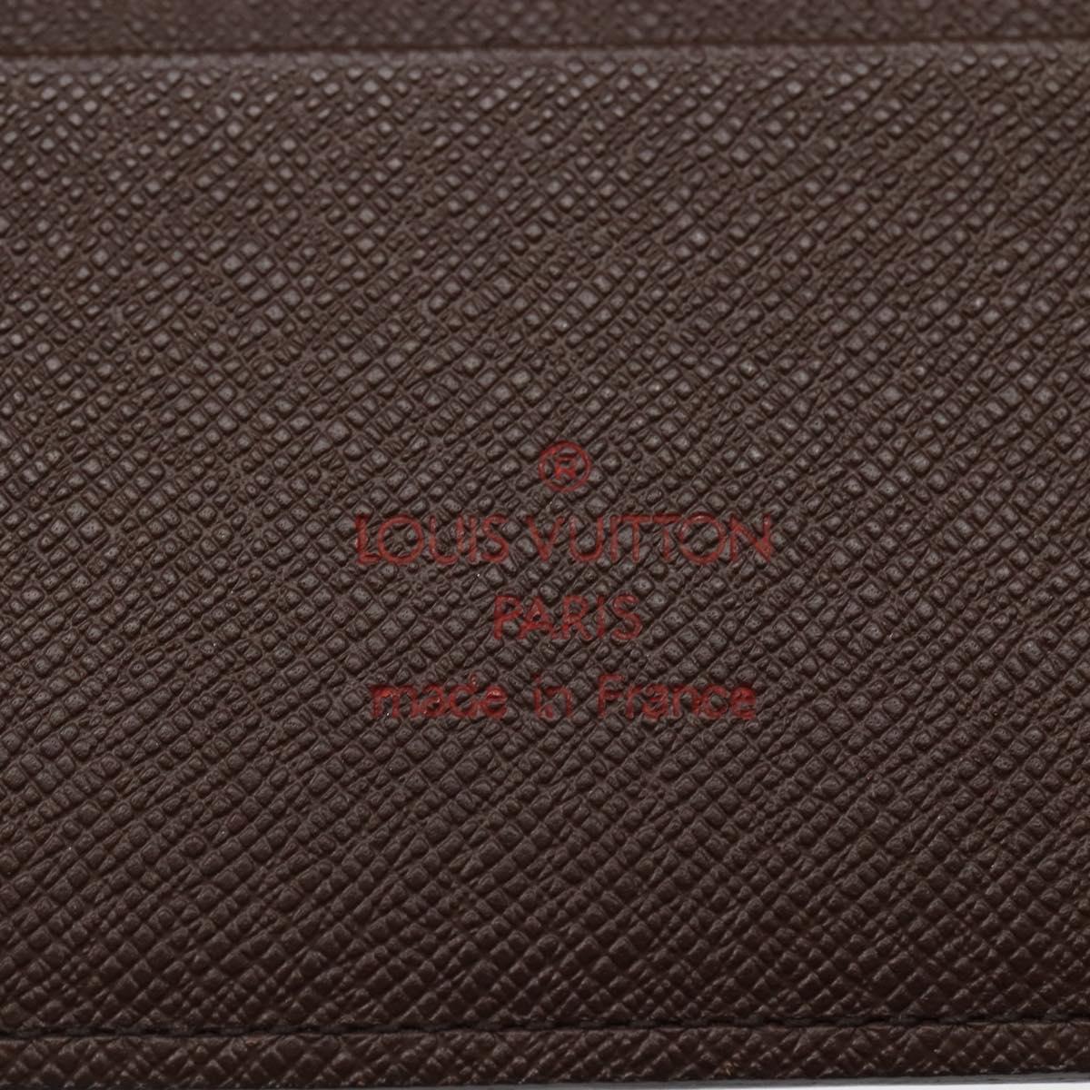 LOUIS VUITTON Damier Ebene Agenda GM Day Planner Cover R20107 LV Auth 143991