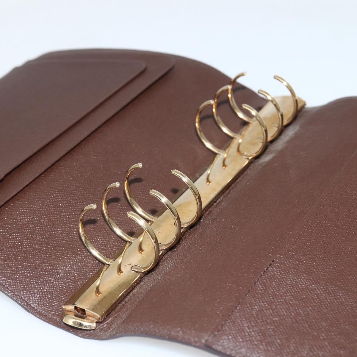 LOUIS VUITTON Damier Ebene Agenda GM Day Planner Cover R20107 LV Auth 143991