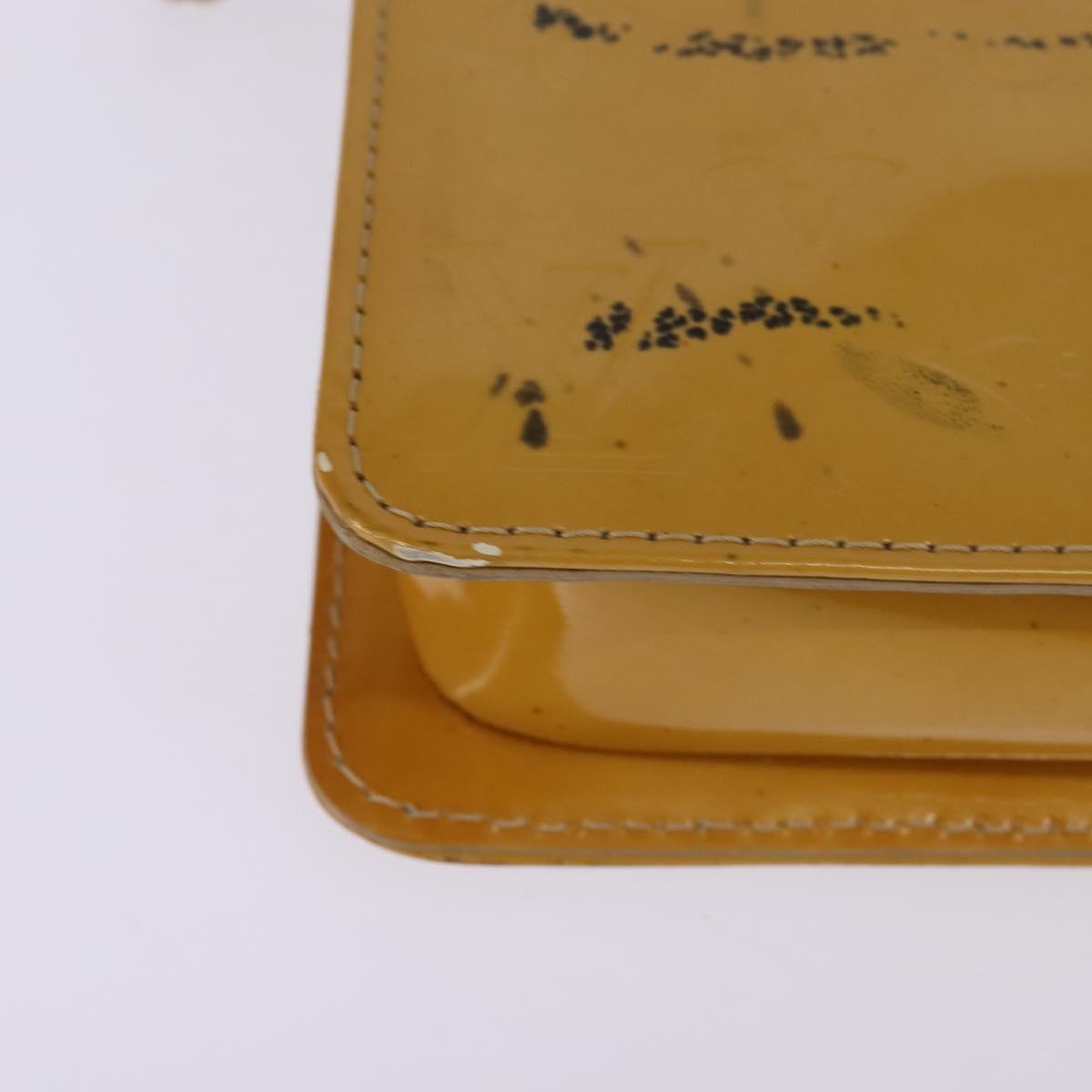 LOUIS VUITTON Monogram Vernis Lexington Pouch Beige M91010 LV Auth 143992