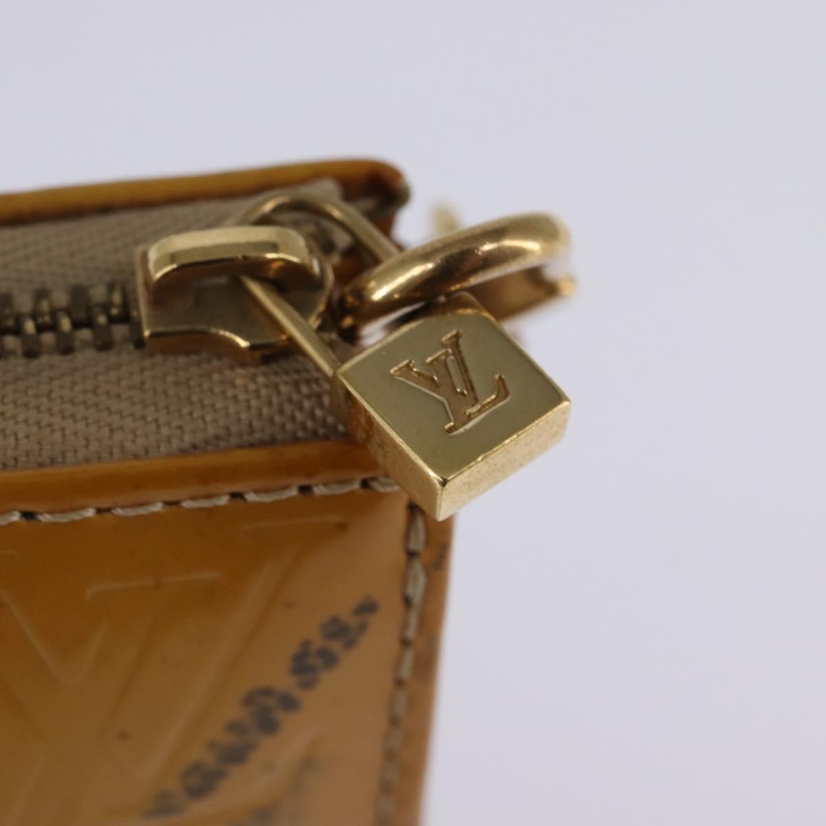 LOUIS VUITTON Monogram Vernis Lexington Pouch Beige M91010 LV Auth 143992