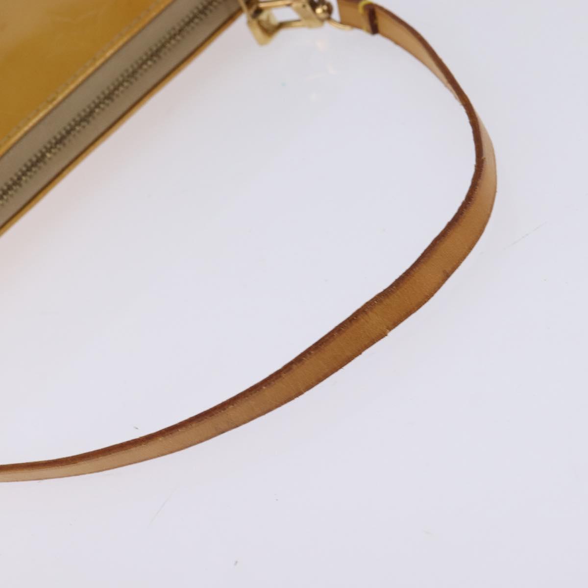 LOUIS VUITTON Monogram Vernis Lexington Pouch Beige M91010 LV Auth 143992