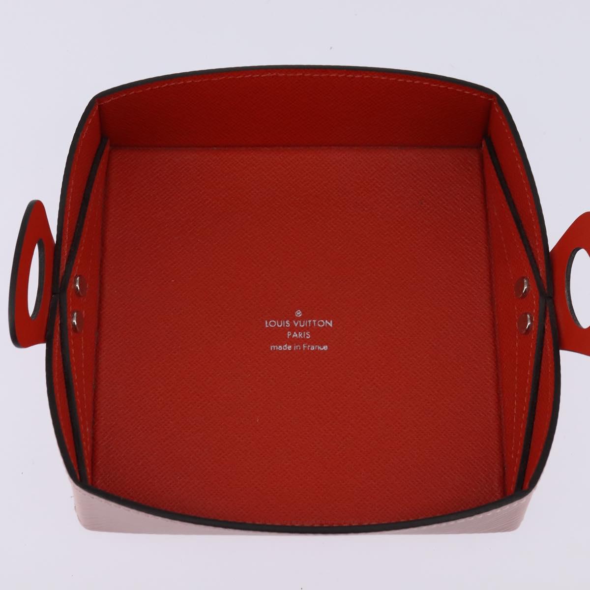 LOUIS VUITTON Epi tray Vid Posh Accessory Case Red Rose claire LV Auth 143994