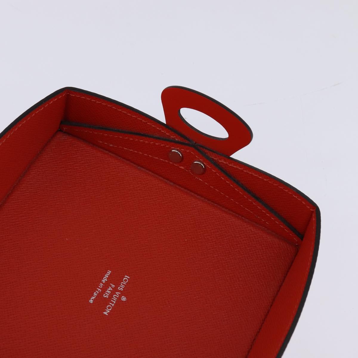 LOUIS VUITTON Epi tray Vid Posh Accessory Case Red Rose claire LV Auth 143994