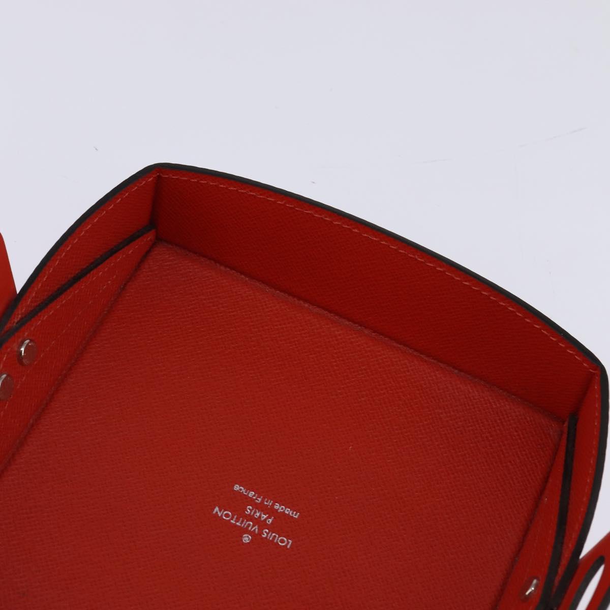 LOUIS VUITTON Epi tray Vid Posh Accessory Case Red Rose claire LV Auth 143994