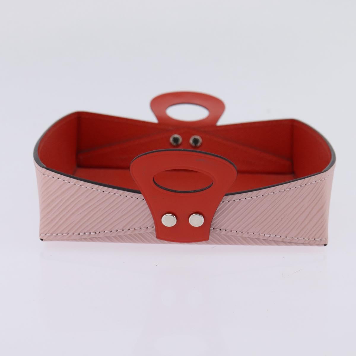 LOUIS VUITTON Epi tray Vid Posh Accessory Case Red Rose claire LV Auth 143994