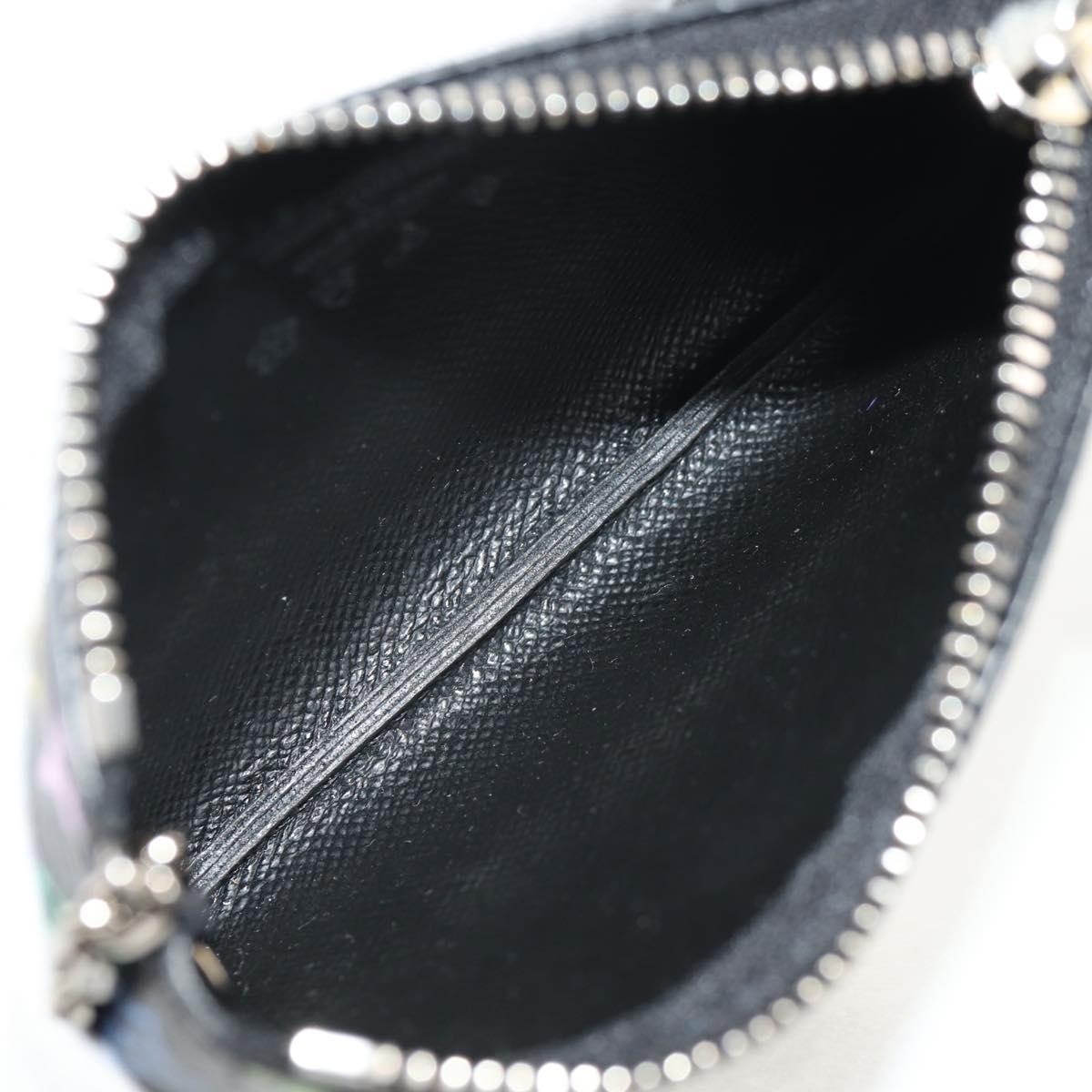 LOUIS VUITTON Multicolor Pochette Cles Coin Purse Black M13664 LV Auth 143998SM