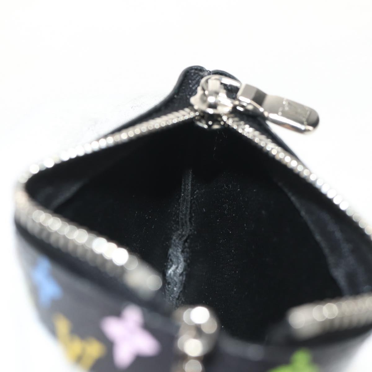 LOUIS VUITTON Multicolor Pochette Cles Coin Purse Black M13664 LV Auth 143998SM