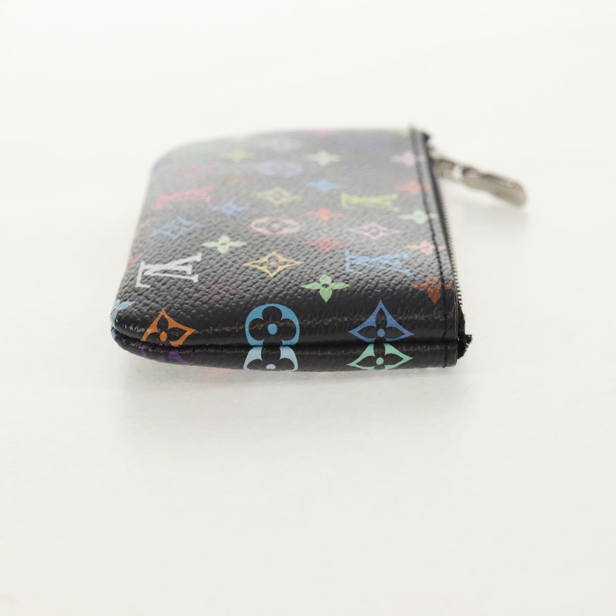 LOUIS VUITTON Multicolor Pochette Cles Coin Purse Black M13664 LV Auth 143998SM