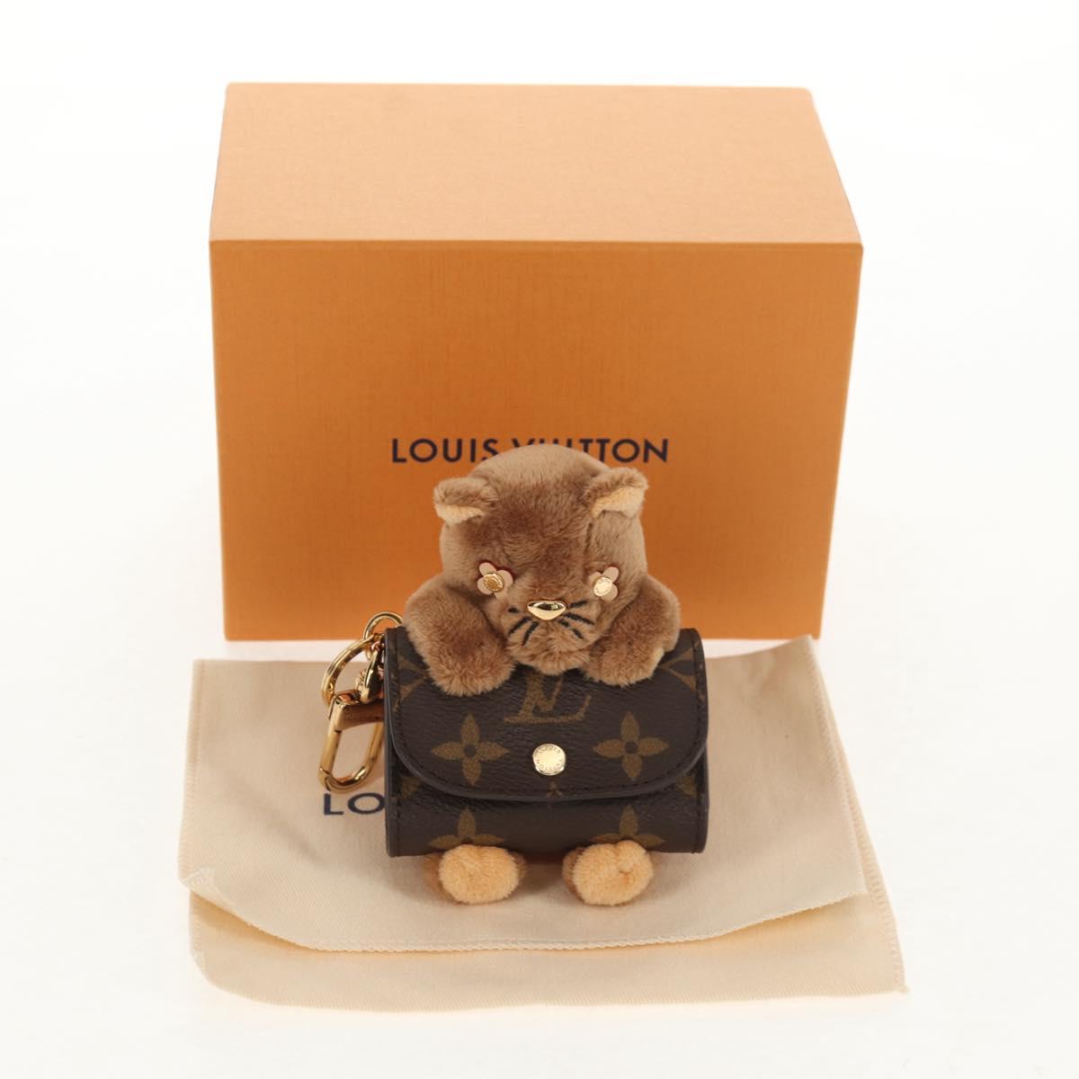 LOUIS VUITTON Monogram LV Cute Monogram Charm Brown M01561 LV Auth 144001SM