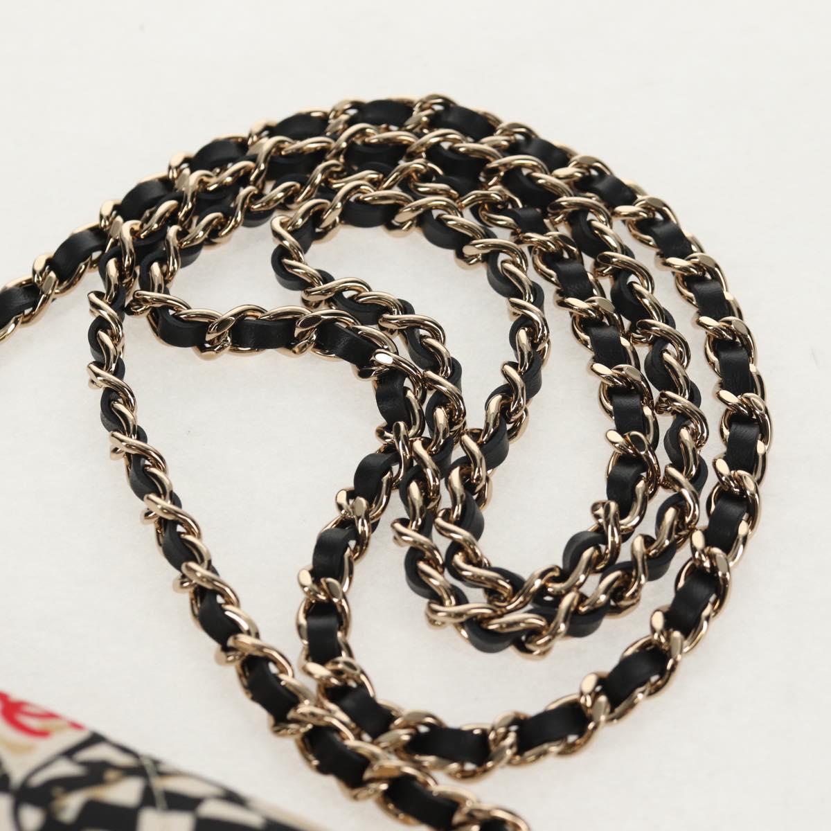 CHANEL Matelasse Chain Shoulder Bag Nylon Brown Gold CC Auth 144002AM