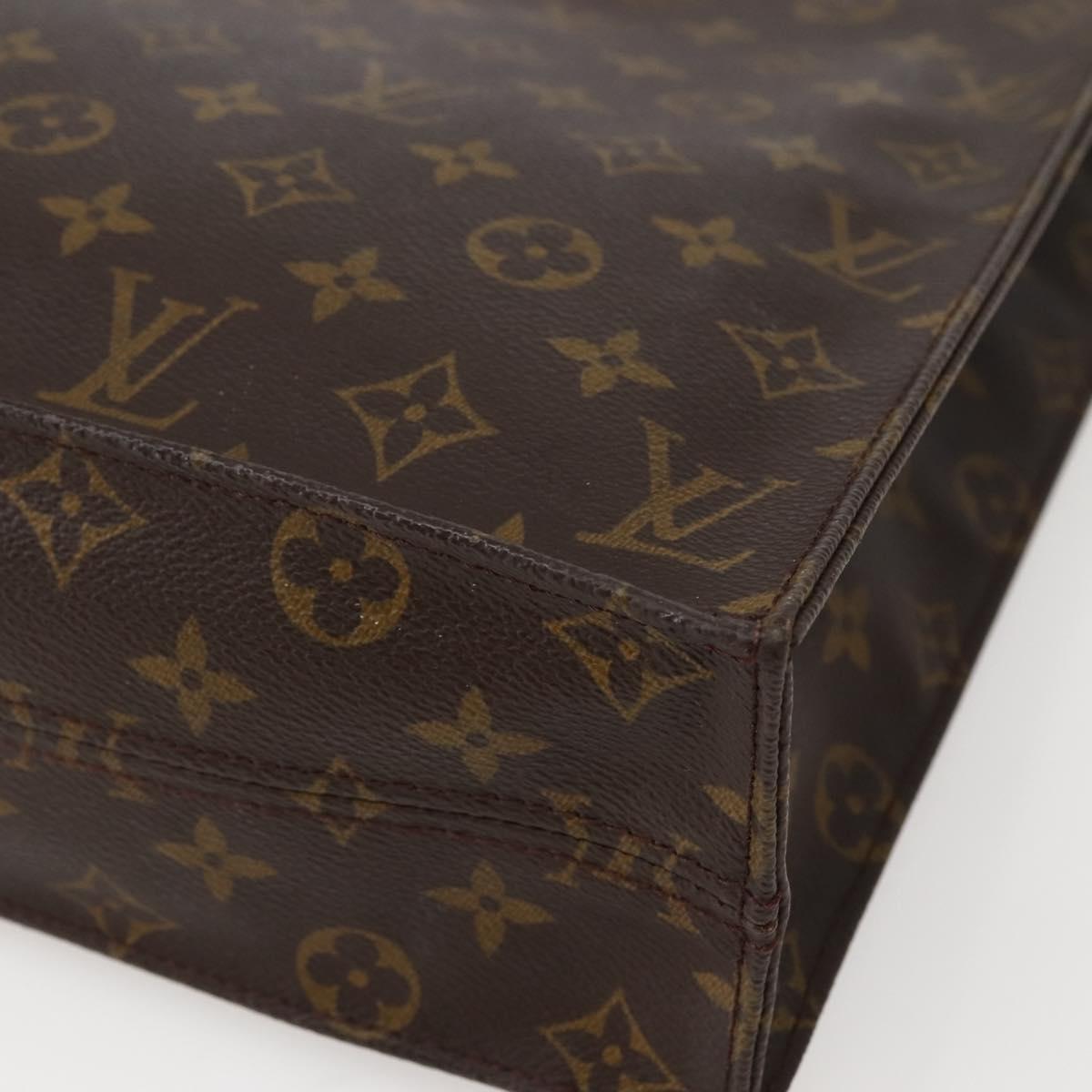 LOUIS VUITTON Monogram Sac Plat Hand Bag M51140 LV Auth 144010