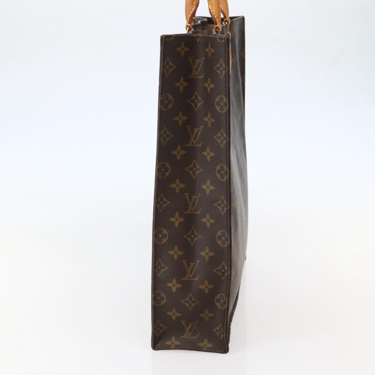 LOUIS VUITTON Monogram Sac Plat Hand Bag M51140 LV Auth 144010