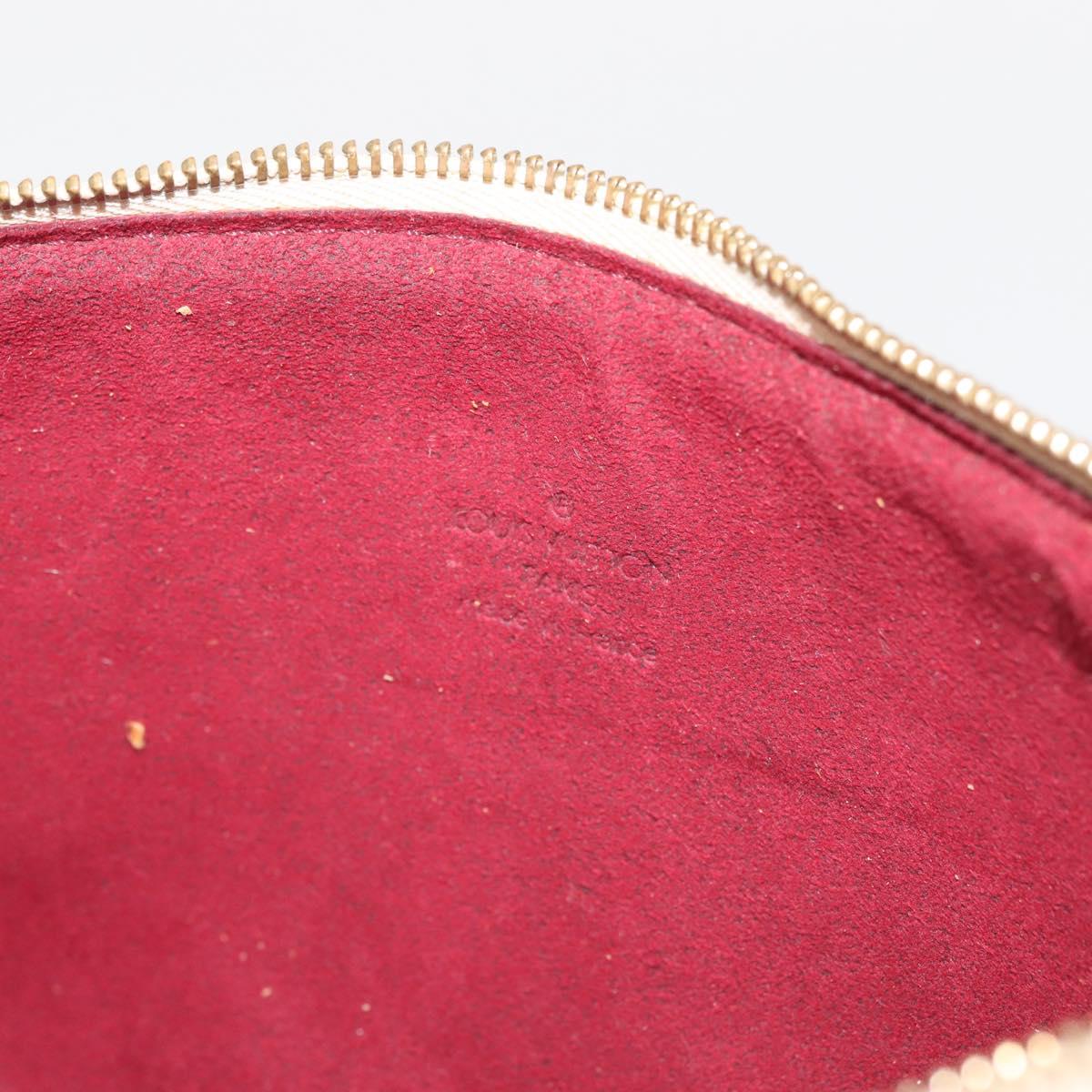 LOUIS VUITTON Multicolor Pochette Accessoires Pouch White M92649 LV Auth 144020