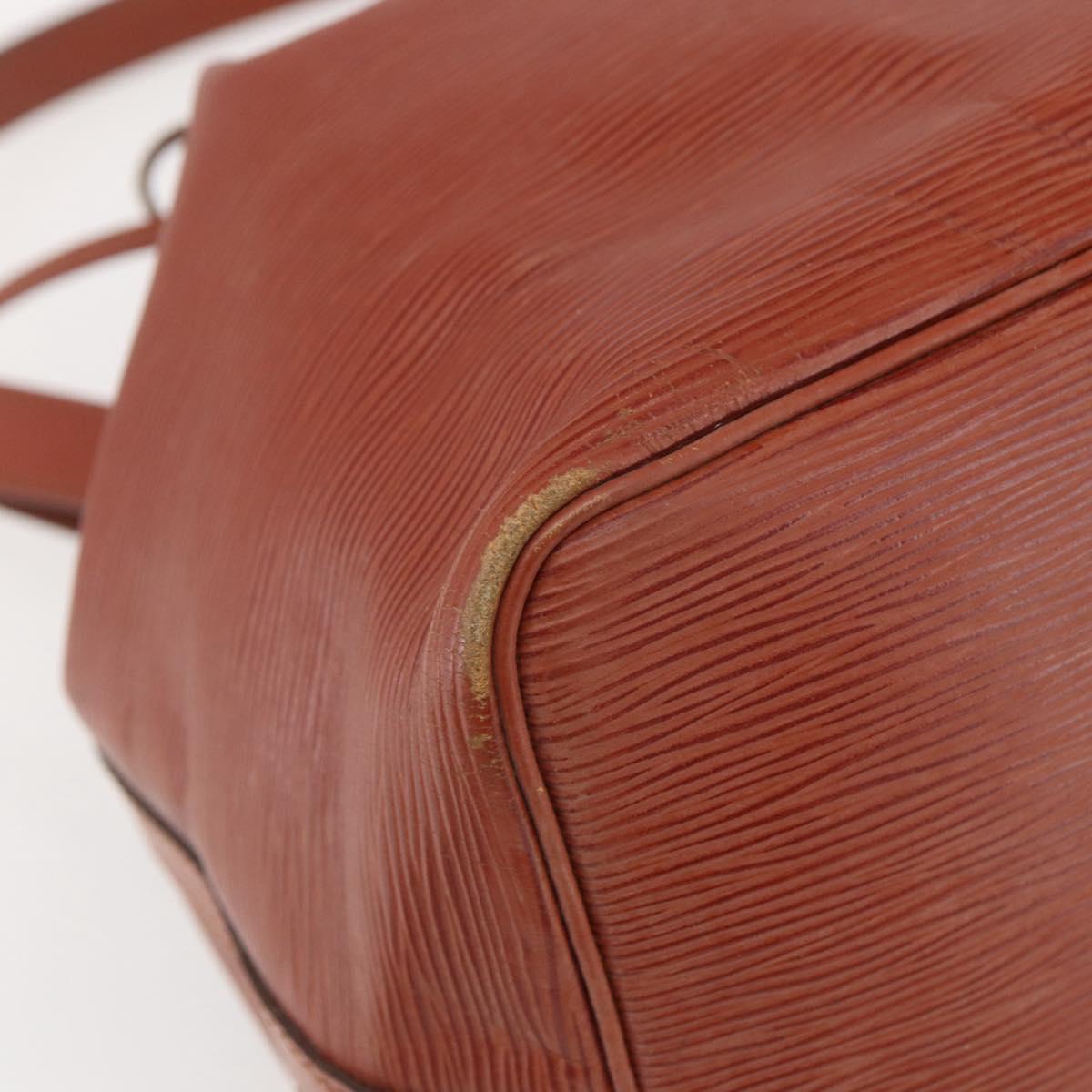 LOUIS VUITTON Epi Petit Noe Shoulder Bag Brown M44103 LV Auth 144023