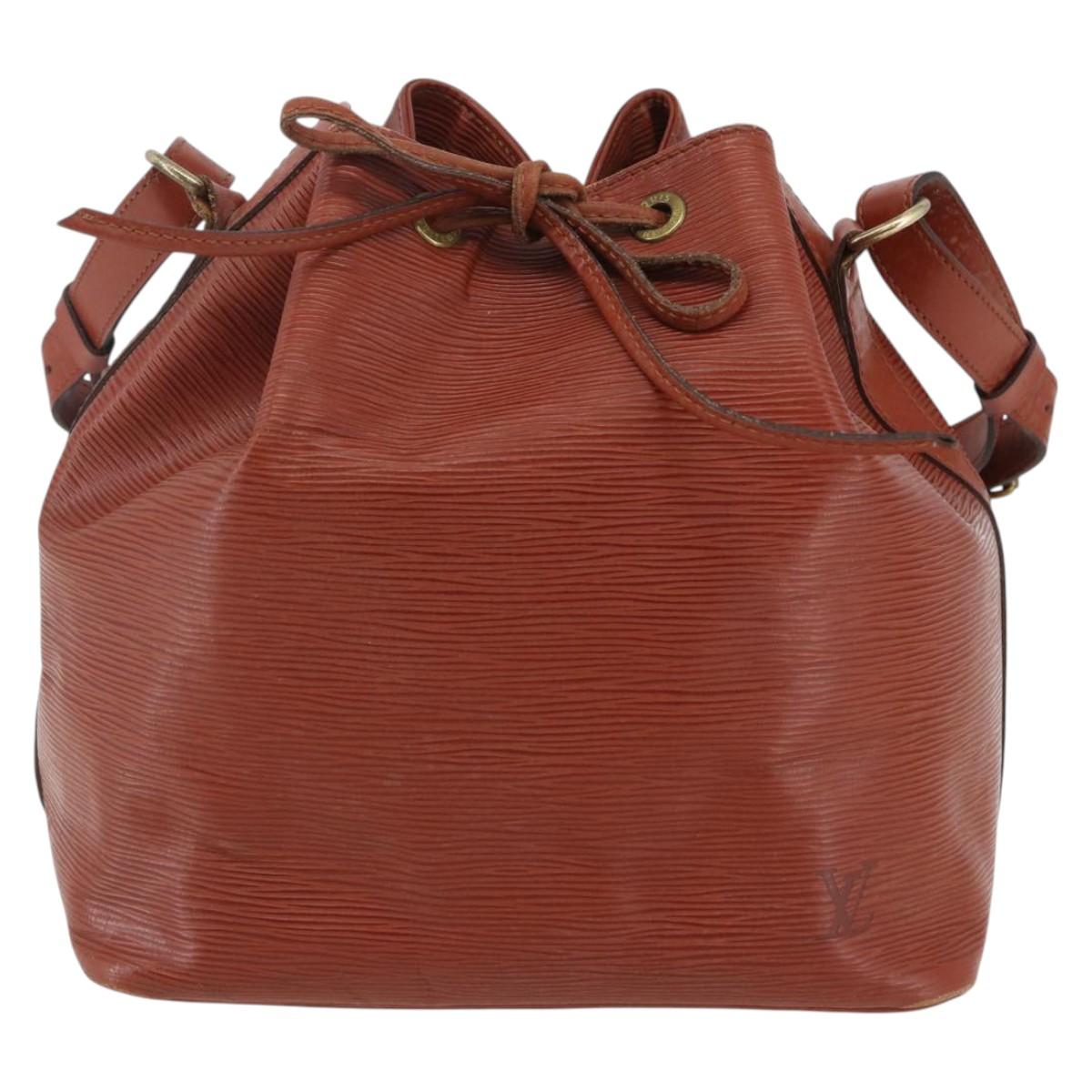 LOUIS VUITTON Epi Petit Noe Shoulder Bag Brown M44103 LV Auth 144023
