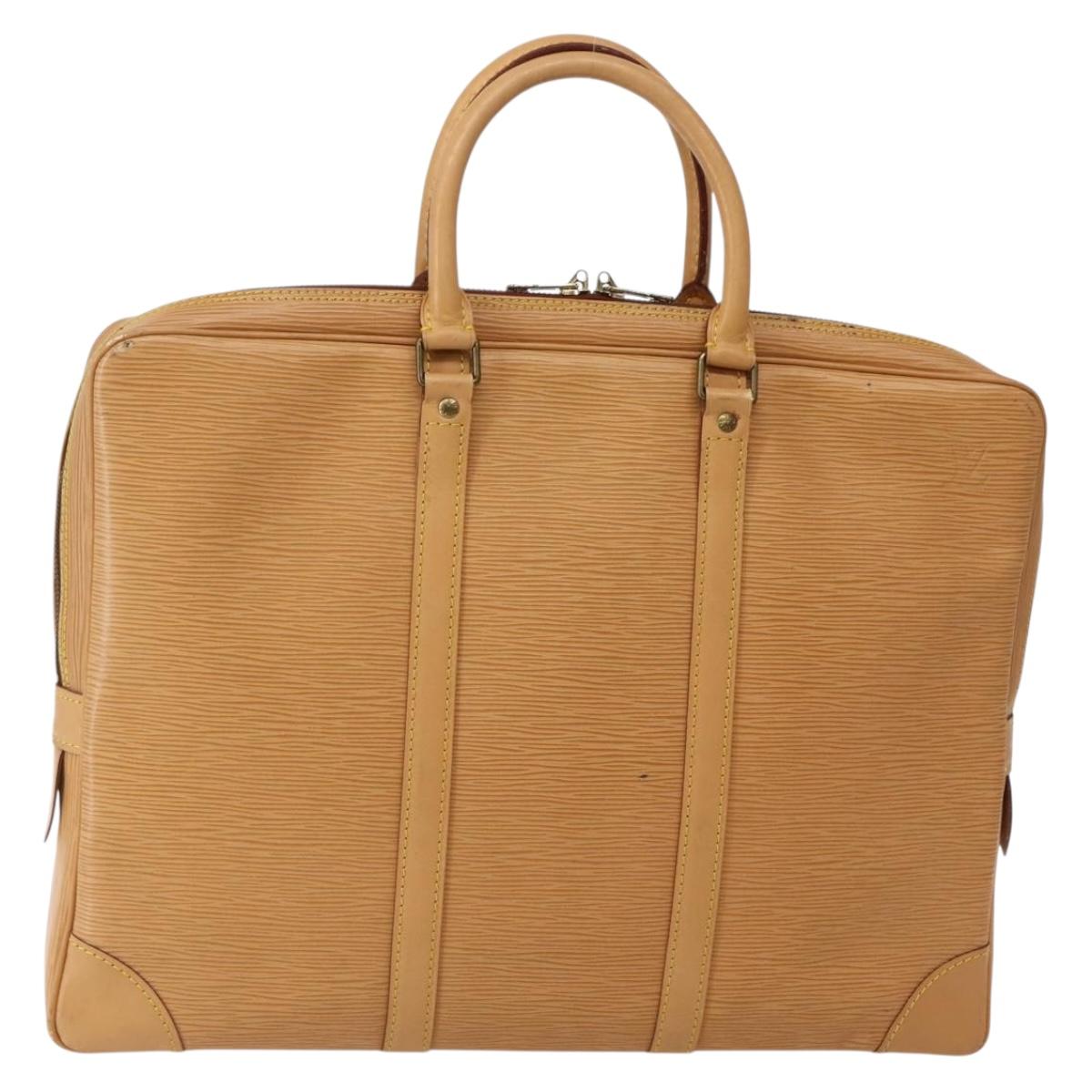 LOUIS VUITTON Epi Porte Documents Voyage Business Bag Beige M54476 Auth 144024