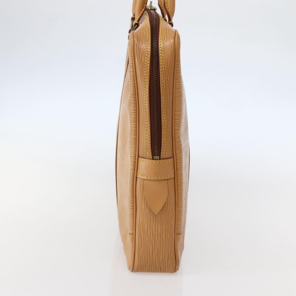 LOUIS VUITTON Epi Porte Documents Voyage Business Bag Beige M54476 Auth 144024