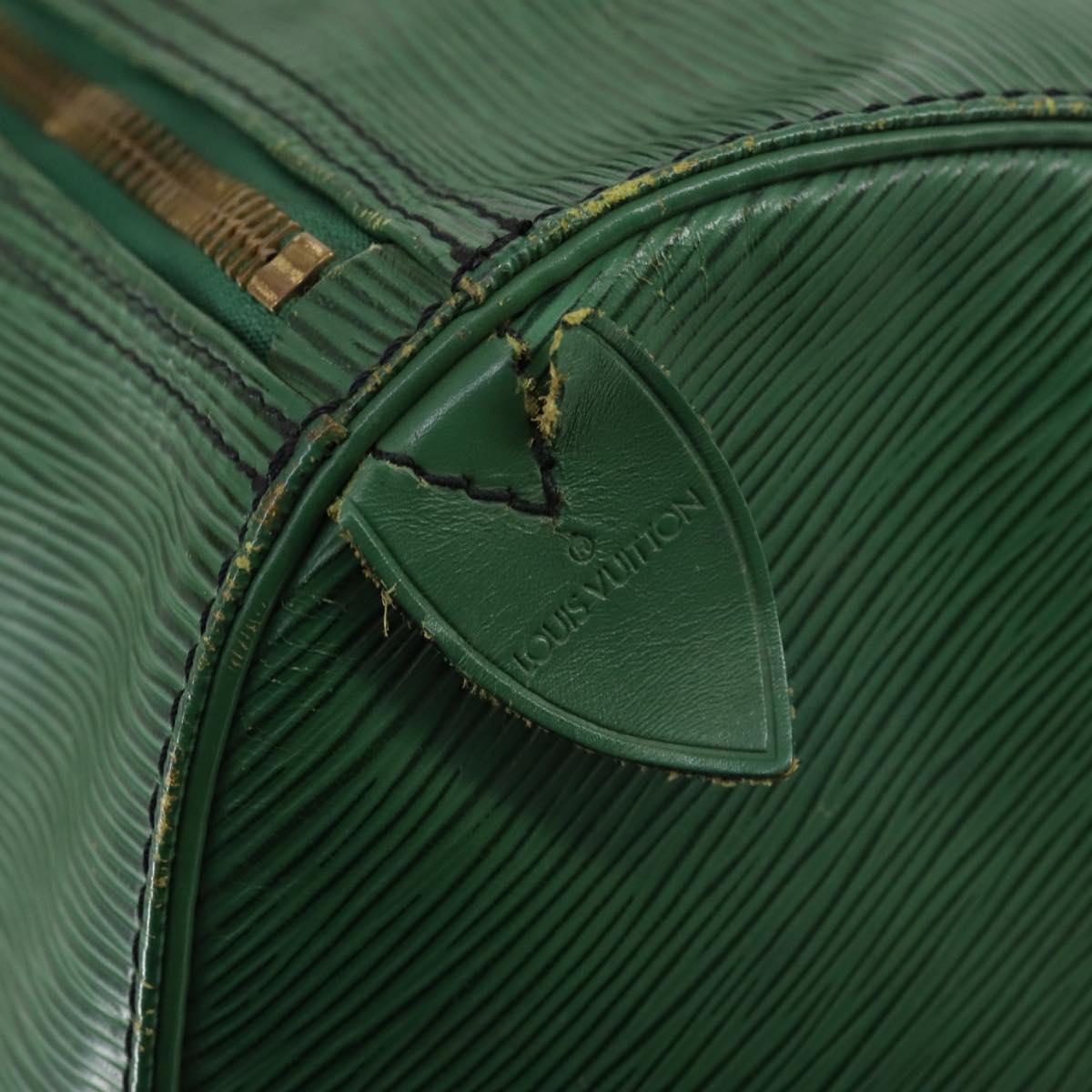 LOUIS VUITTON Epi Keepall 50 Boston Bag Green M42964 LV Auth 144025