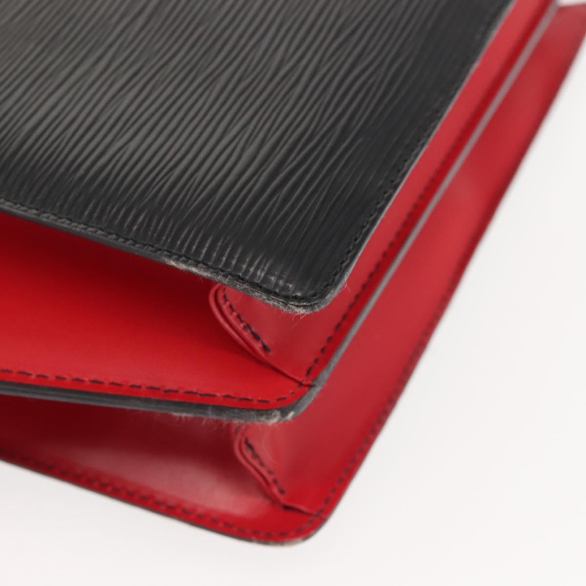LOUIS VUITTON Epi Bicolor Varenne Hand Bag Black Red M52387 LV Auth 144026