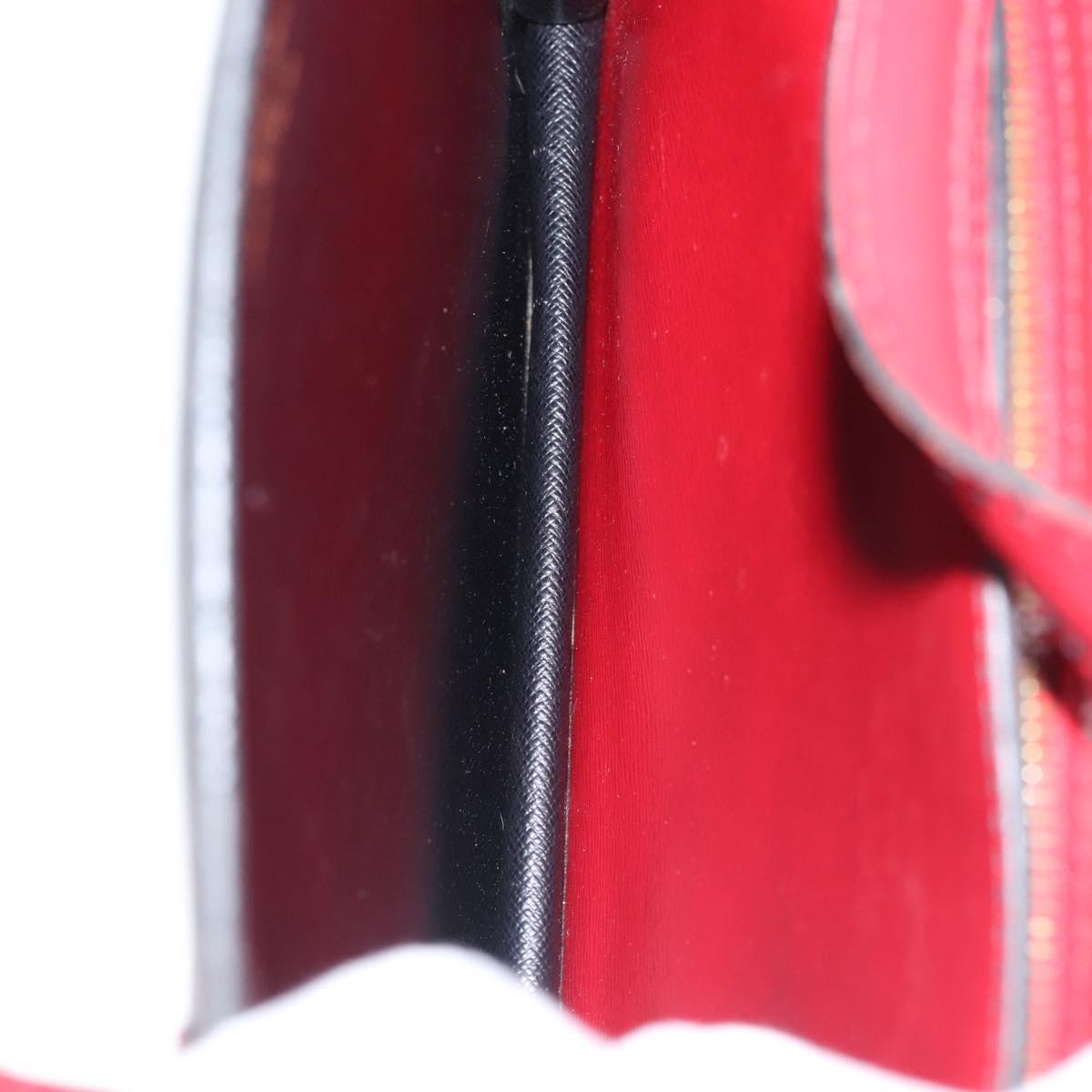 LOUIS VUITTON Epi Bicolor Varenne Hand Bag Black Red M52387 LV Auth 144026