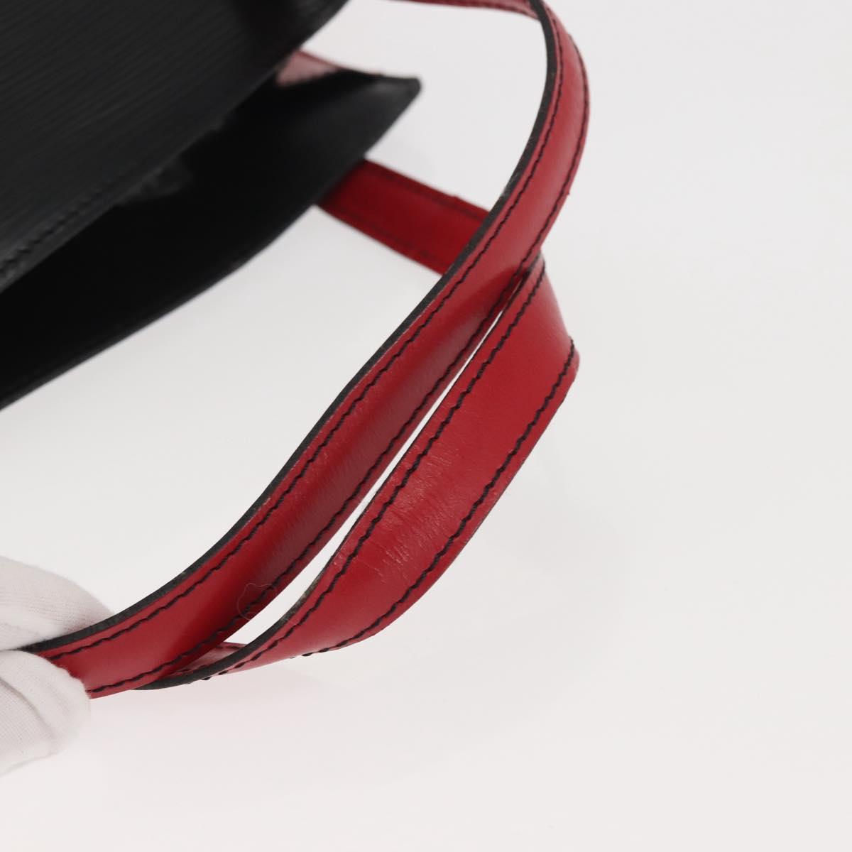 LOUIS VUITTON Epi Bicolor Varenne Hand Bag Black Red M52387 LV Auth 144026
