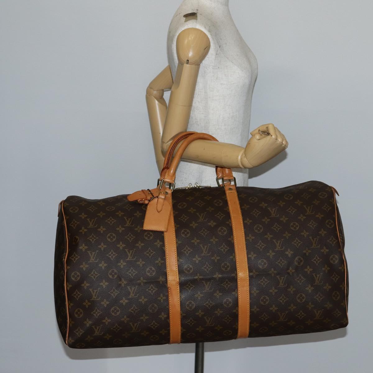 LOUIS VUITTON Monogram Keepall 60 Boston Bag M41422 LV Auth 144039