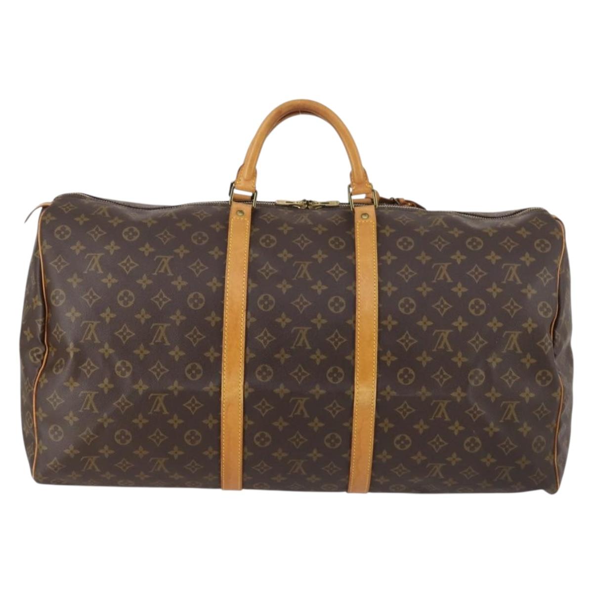 LOUIS VUITTON Monogram Keepall 60 Boston Bag M41422 LV Auth 144039
